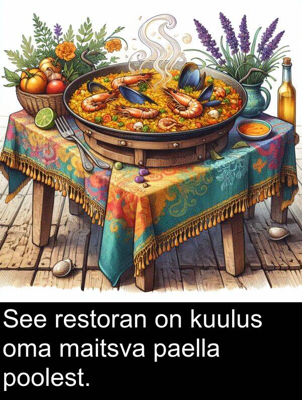 paella: See restoran on kuulus oma maitsva paella poolest.