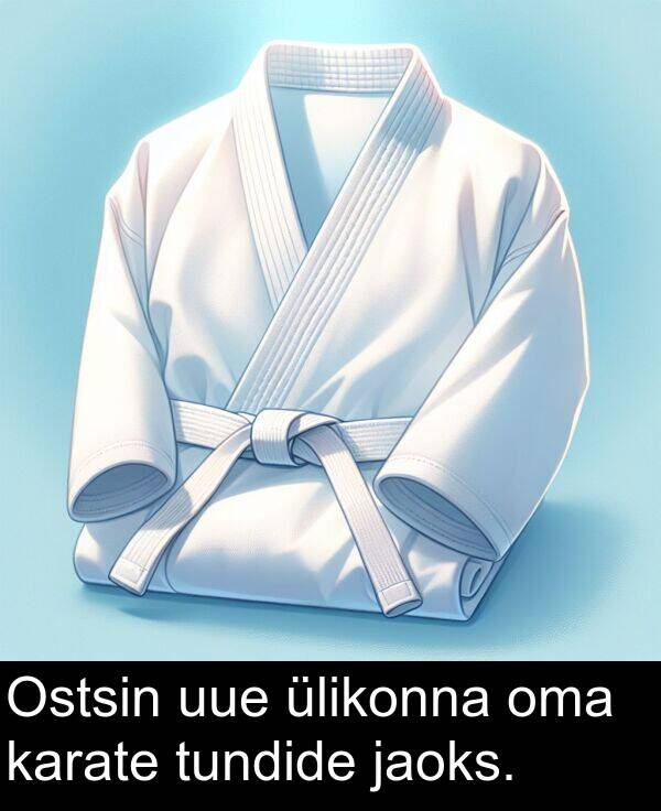 uue: Ostsin uue ülikonna oma karate tundide jaoks.