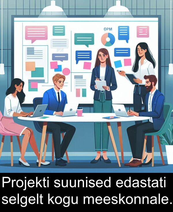 edastati: Projekti suunised edastati selgelt kogu meeskonnale.