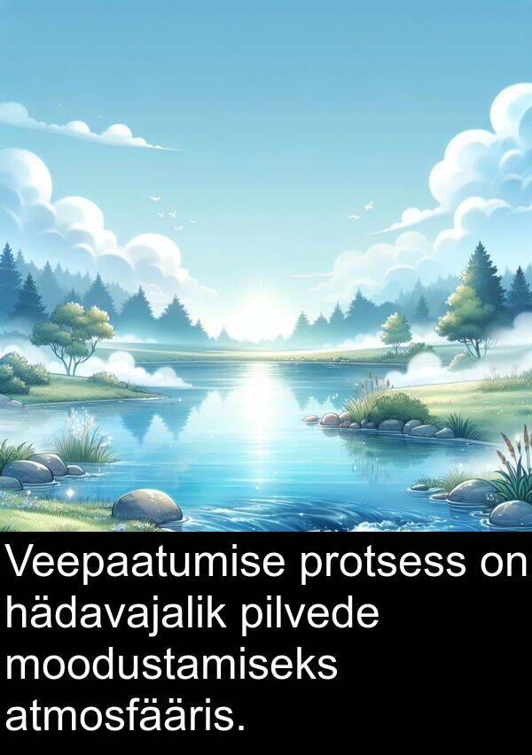 atmosfääris: Veepaatumise protsess on hädavajalik pilvede moodustamiseks atmosfääris.