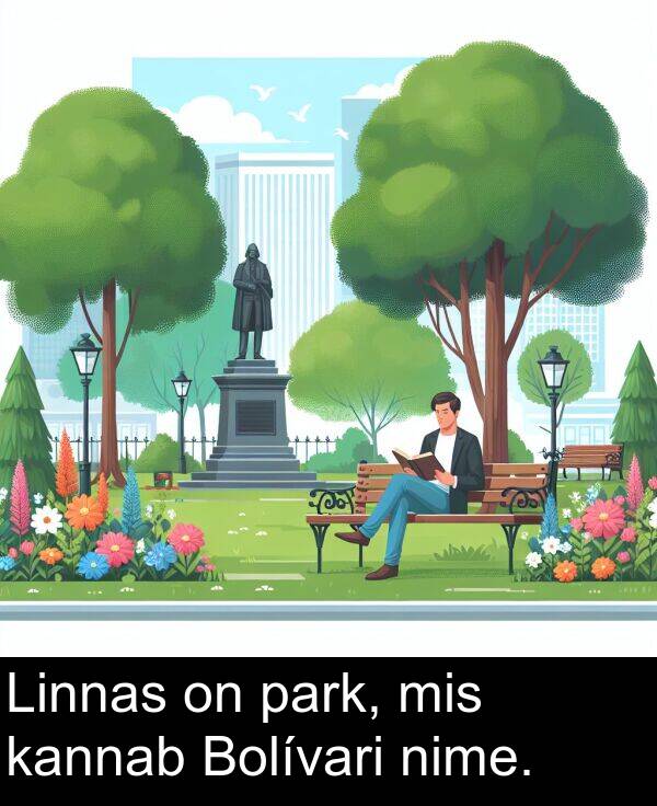 park: Linnas on park, mis kannab Bolívari nime.