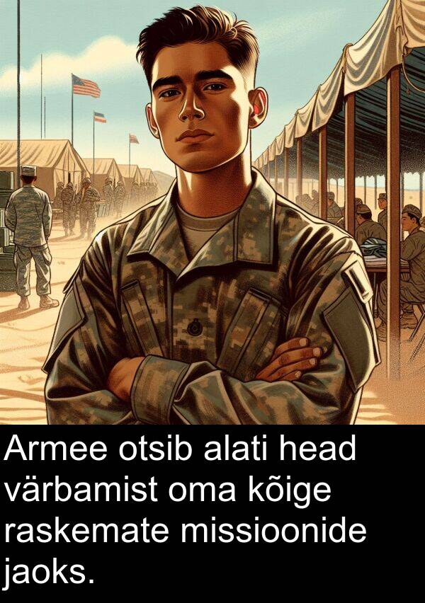 head: Armee otsib alati head värbamist oma kõige raskemate missioonide jaoks.