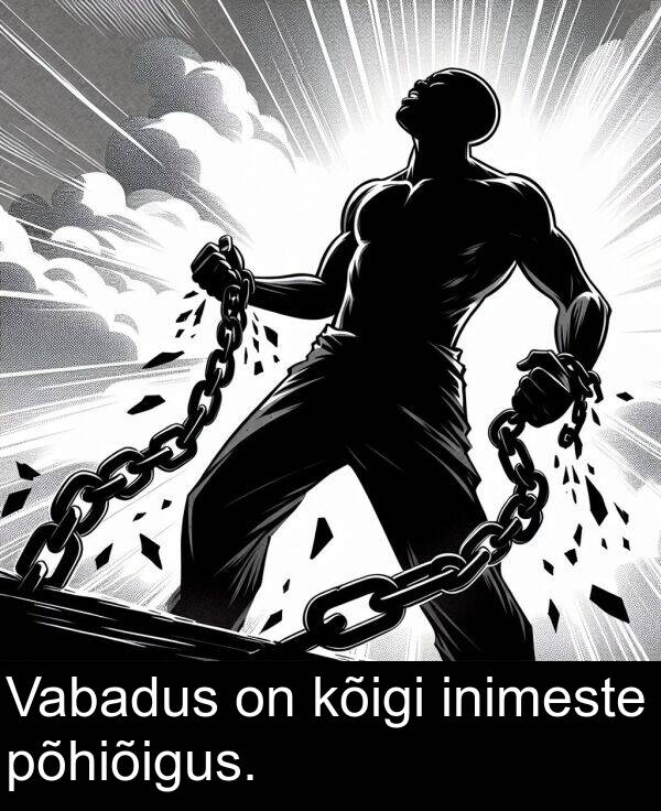 inimeste: Vabadus on kõigi inimeste põhiõigus.