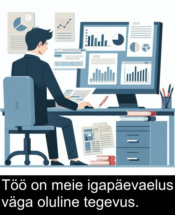 igapäevaelus: Töö on meie igapäevaelus väga oluline tegevus.