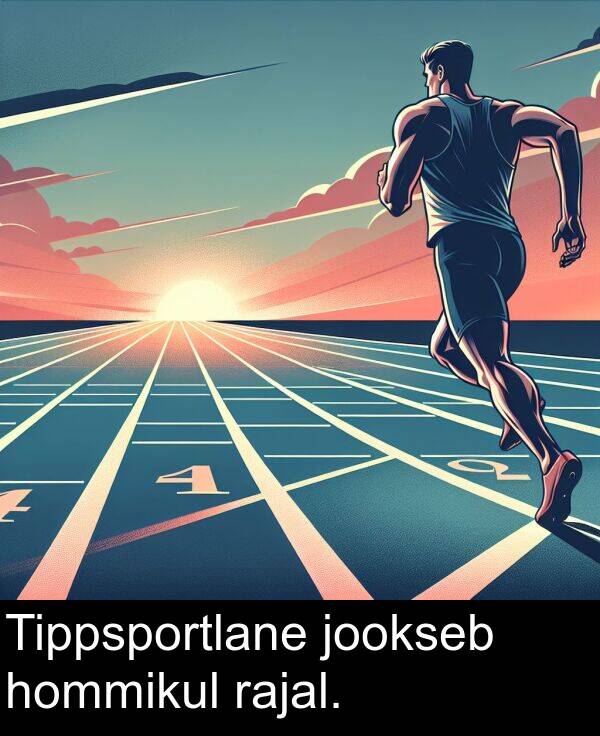 rajal: Tippsportlane jookseb hommikul rajal.