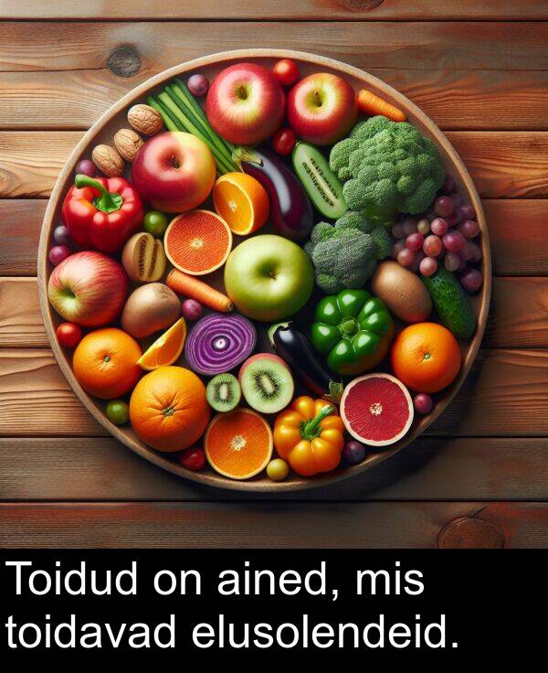 ained: Toidud on ained, mis toidavad elusolendeid.