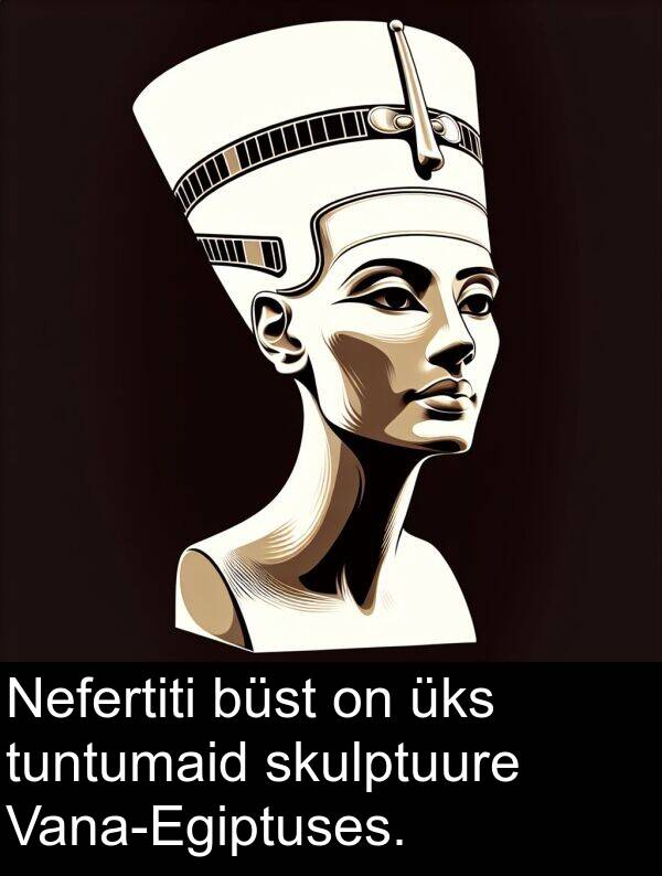 büst: Nefertiti büst on üks tuntumaid skulptuure Vana-Egiptuses.