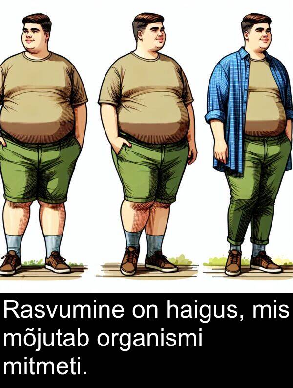 haigus: Rasvumine on haigus, mis mõjutab organismi mitmeti.