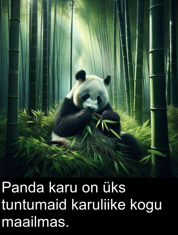 maailmas: Panda karu on üks tuntumaid karuliike kogu maailmas.