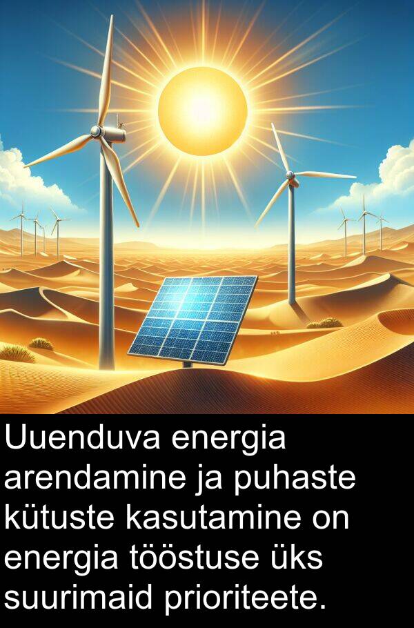 kütuste: Uuenduva energia arendamine ja puhaste kütuste kasutamine on energia tööstuse üks suurimaid prioriteete.