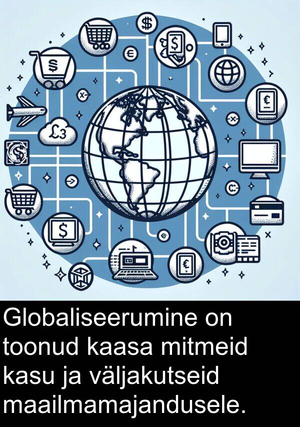 kaasa: Globaliseerumine on toonud kaasa mitmeid kasu ja väljakutseid maailmamajandusele.