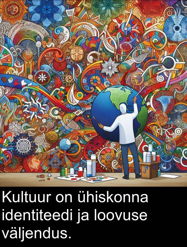 ühiskonna: Kultuur on ühiskonna identiteedi ja loovuse väljendus.