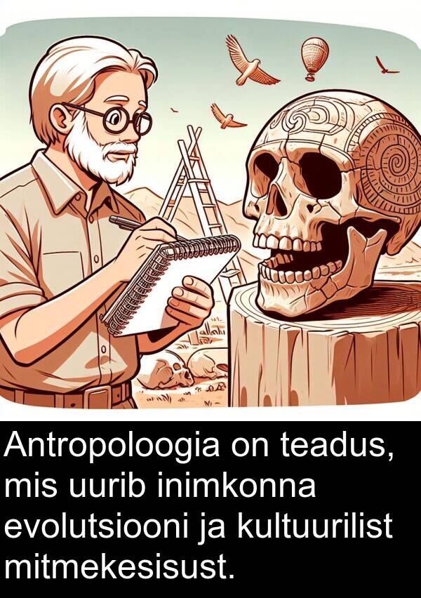 teadus: Antropoloogia on teadus, mis uurib inimkonna evolutsiooni ja kultuurilist mitmekesisust.