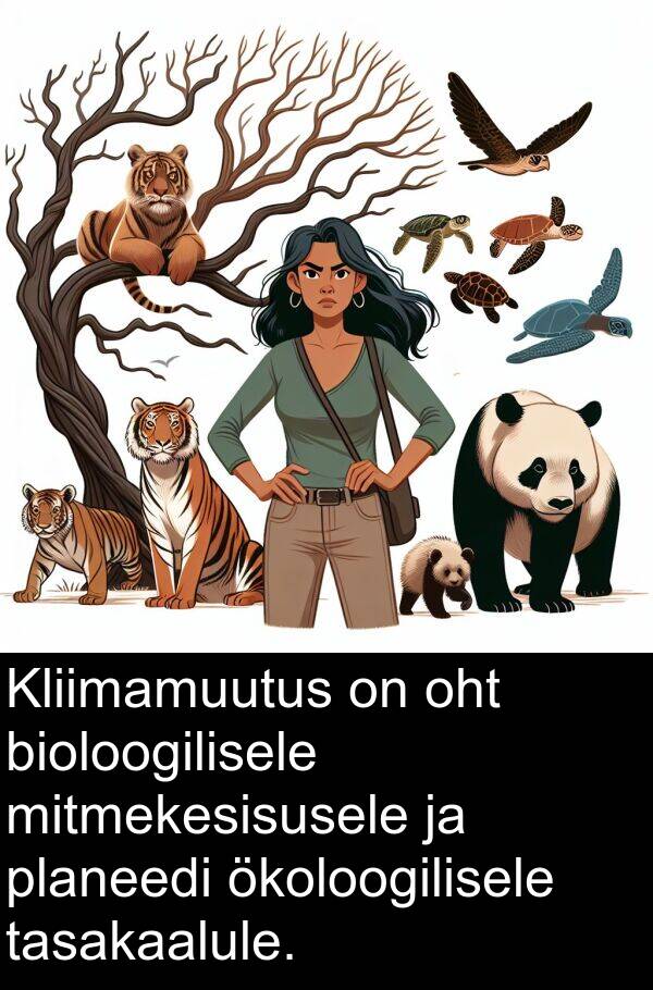 oht: Kliimamuutus on oht bioloogilisele mitmekesisusele ja planeedi ökoloogilisele tasakaalule.