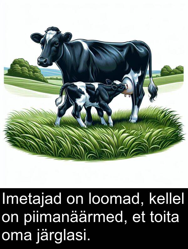 loomad: Imetajad on loomad, kellel on piimanäärmed, et toita oma järglasi.