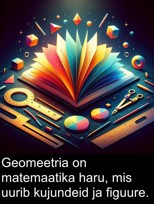 haru: Geomeetria on matemaatika haru, mis uurib kujundeid ja figuure.