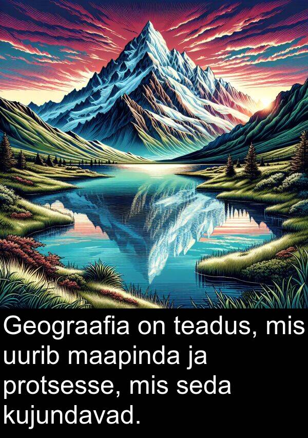 maapinda: Geograafia on teadus, mis uurib maapinda ja protsesse, mis seda kujundavad.