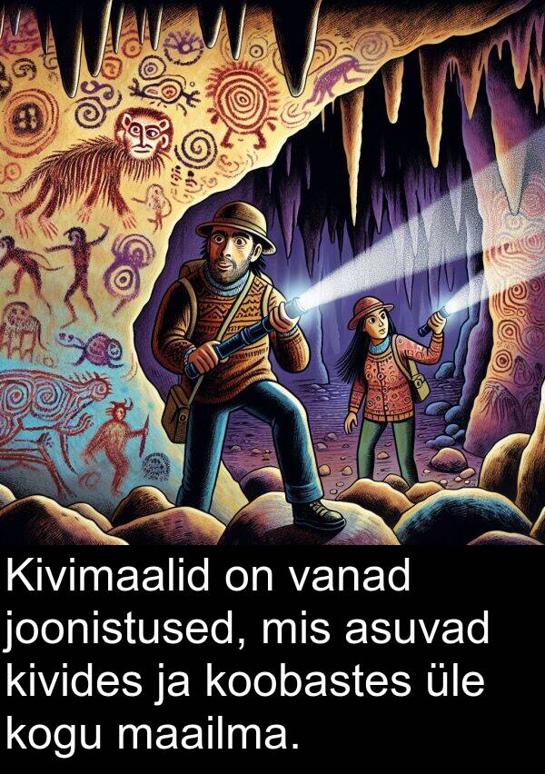 üle: Kivimaalid on vanad joonistused, mis asuvad kivides ja koobastes üle kogu maailma.