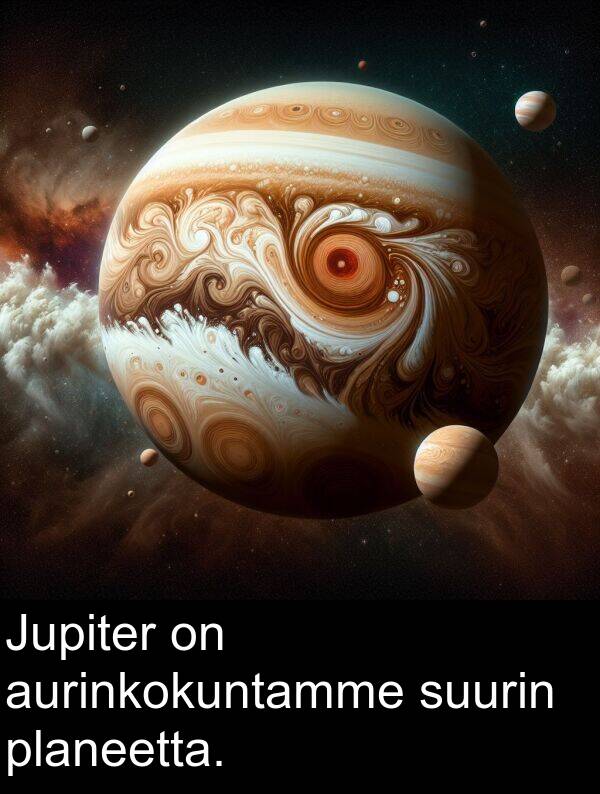 planeetta: Jupiter on aurinkokuntamme suurin planeetta.