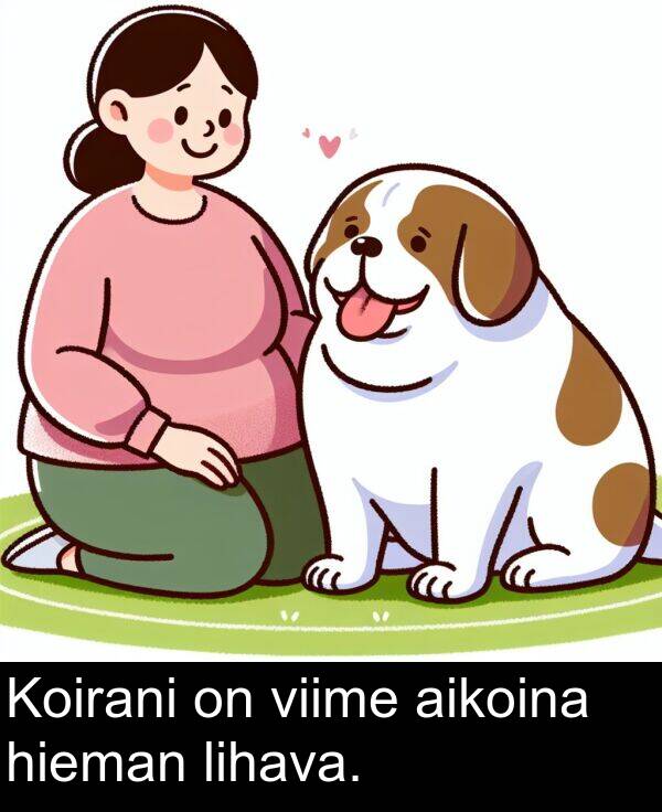 aikoina: Koirani on viime aikoina hieman lihava.