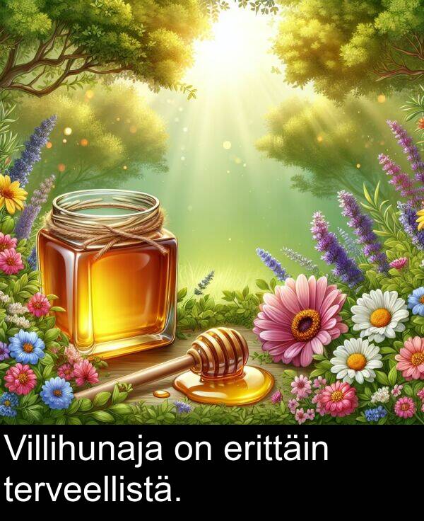 erittäin: Villihunaja on erittäin terveellistä.