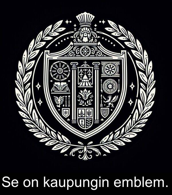 kaupungin: Se on kaupungin emblem.