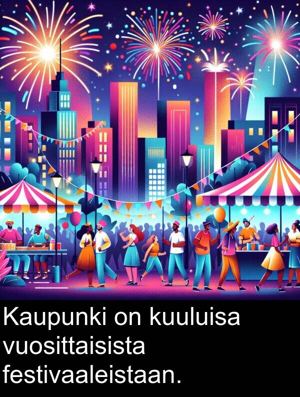 festivaaleistaan: Kaupunki on kuuluisa vuosittaisista festivaaleistaan.