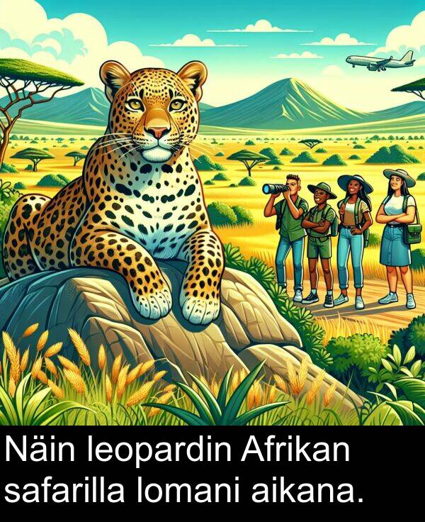 safarilla: Näin leopardin Afrikan safarilla lomani aikana.