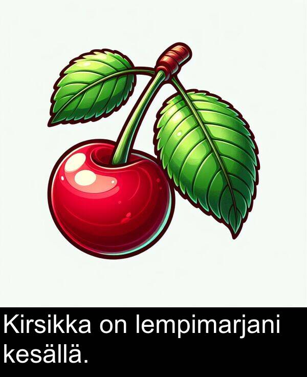 lempimarjani: Kirsikka on lempimarjani kesällä.