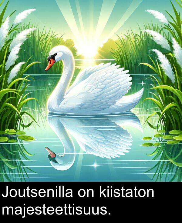 kiistaton: Joutsenilla on kiistaton majesteettisuus.