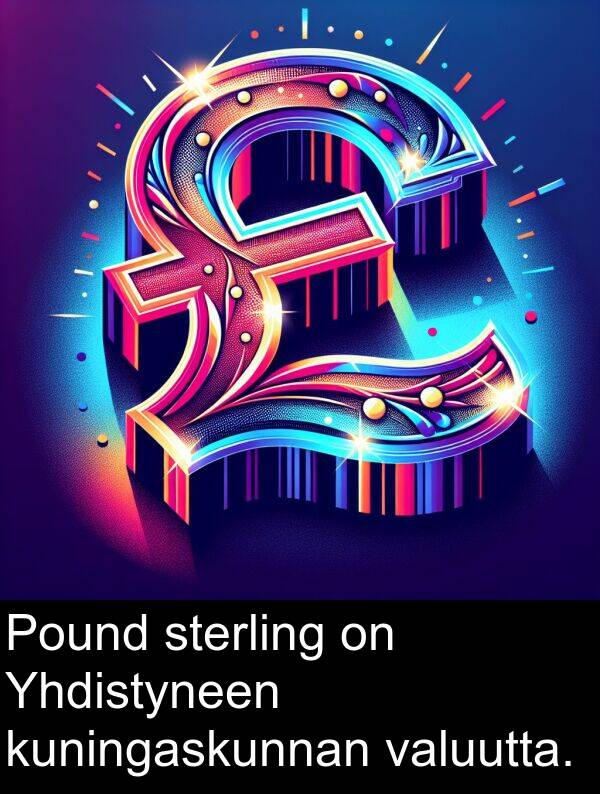 valuutta: Pound sterling on Yhdistyneen kuningaskunnan valuutta.