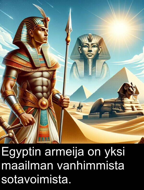 maailman: Egyptin armeija on yksi maailman vanhimmista sotavoimista.