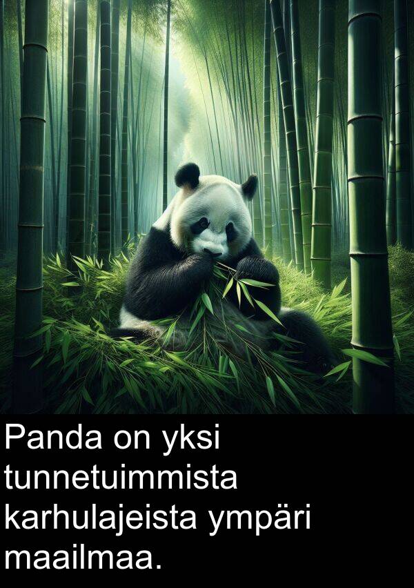 maailmaa: Panda on yksi tunnetuimmista karhulajeista ympäri maailmaa.