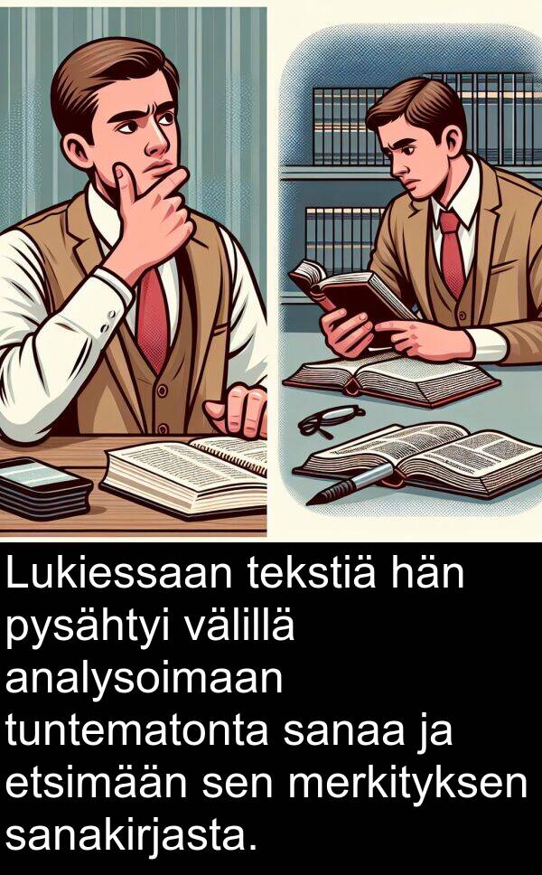 välillä: Lukiessaan tekstiä hän pysähtyi välillä analysoimaan tuntematonta sanaa ja etsimään sen merkityksen sanakirjasta.