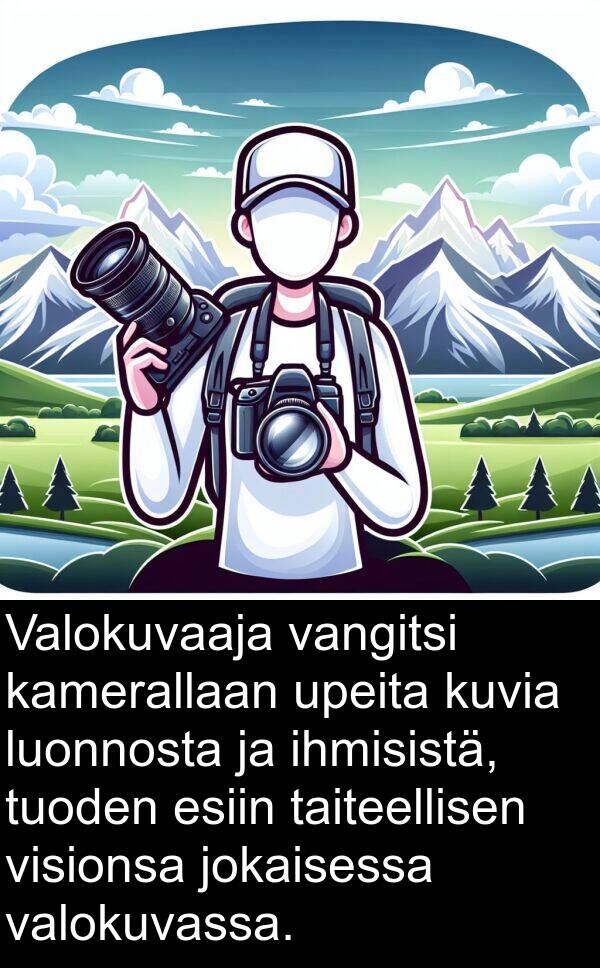 vangitsi: Valokuvaaja vangitsi kamerallaan upeita kuvia luonnosta ja ihmisistä, tuoden esiin taiteellisen visionsa jokaisessa valokuvassa.