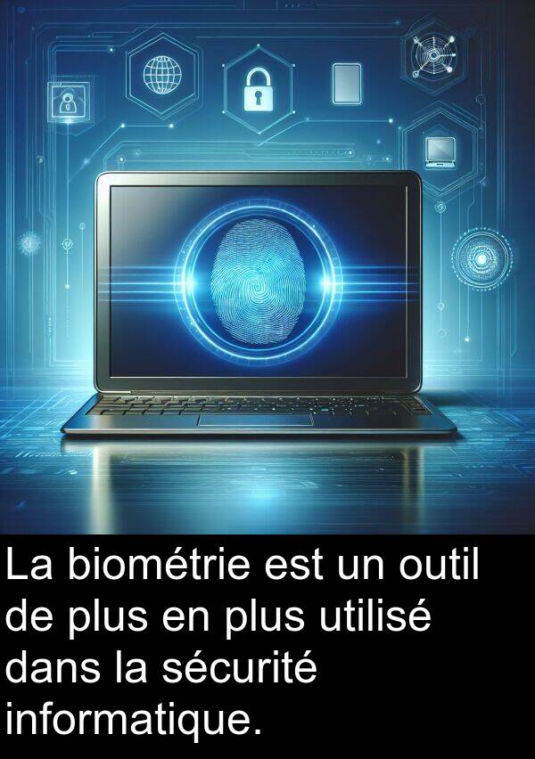 utilisé: La biométrie est un outil de plus en plus utilisé dans la sécurité informatique.