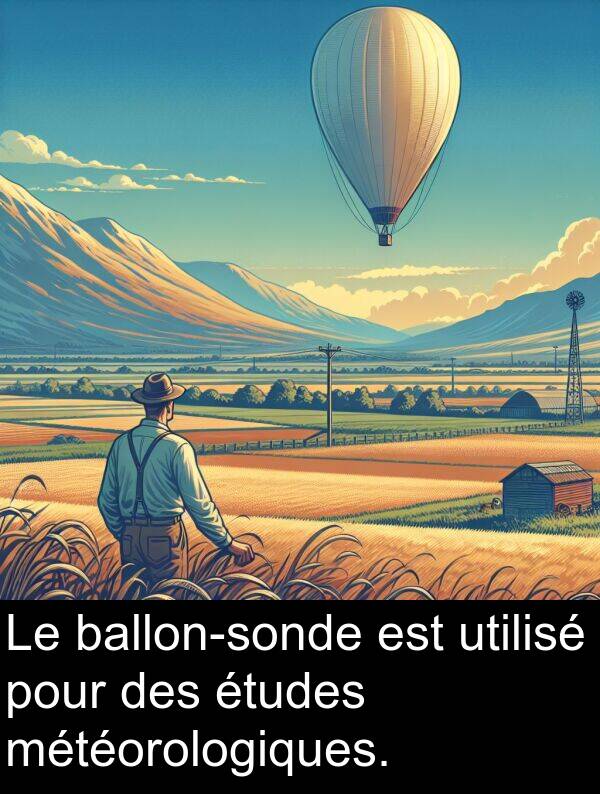 utilisé: Le ballon-sonde est utilisé pour des études météorologiques.