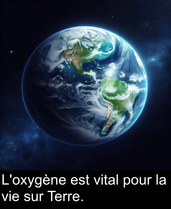 vital: L'oxygène est vital pour la vie sur Terre.