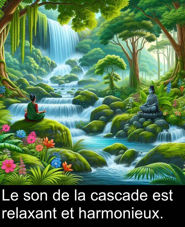 harmonieux: Le son de la cascade est relaxant et harmonieux.