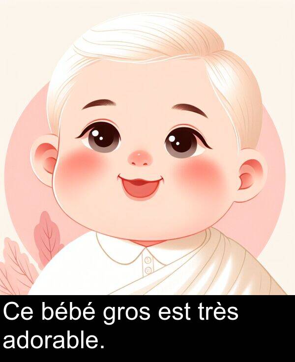 adorable: Ce bébé gros est très adorable.