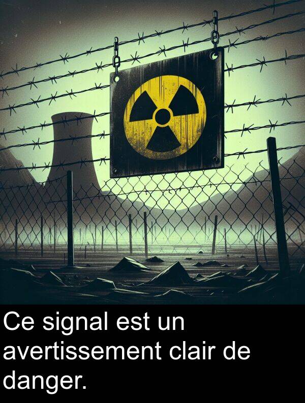 avertissement: Ce signal est un avertissement clair de danger.