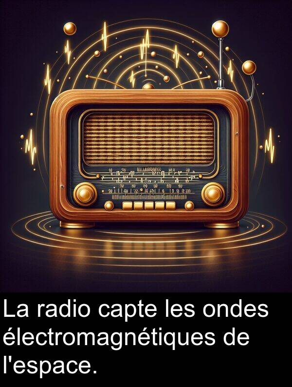 radio: La radio capte les ondes électromagnétiques de l'espace.