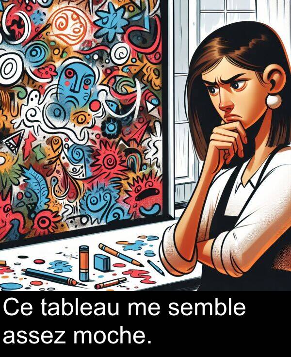 assez: Ce tableau me semble assez moche.