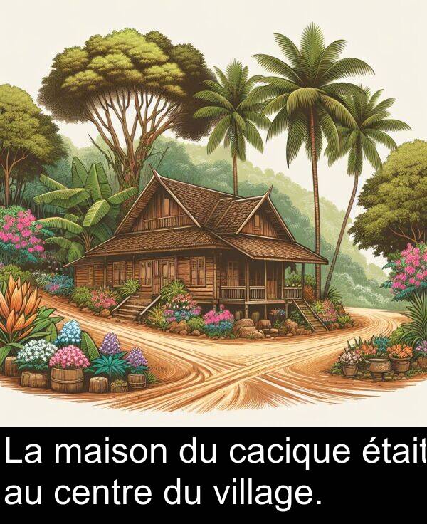 maison: La maison du cacique était au centre du village.