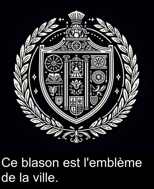 ville: Ce blason est l'emblème de la ville.