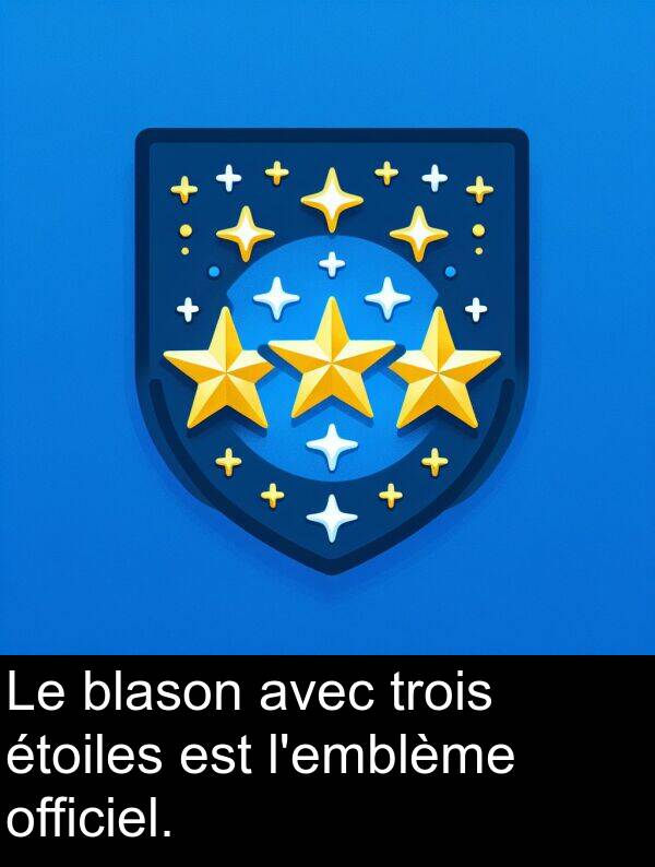 officiel: Le blason avec trois étoiles est l'emblème officiel.