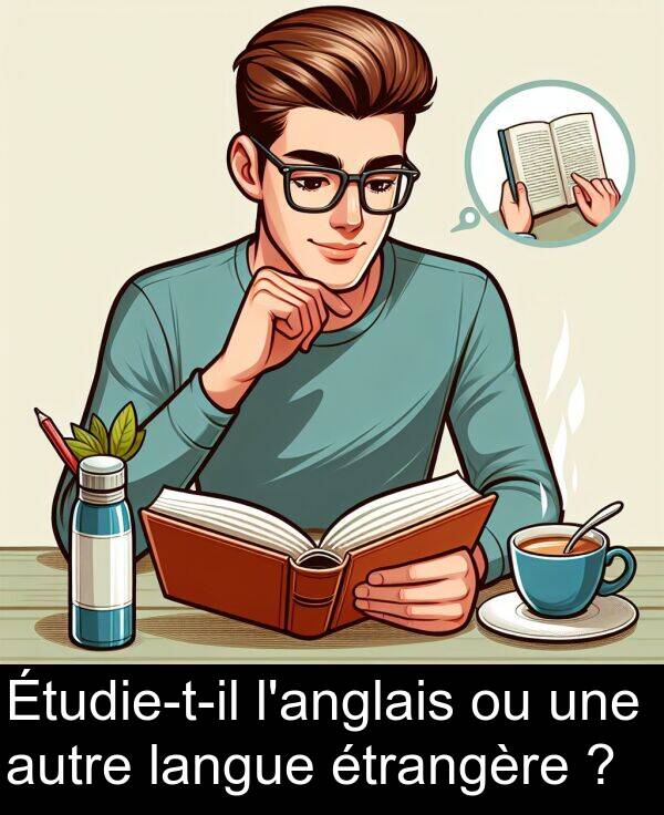 autre: Étudie-t-il l'anglais ou une autre langue étrangère ?