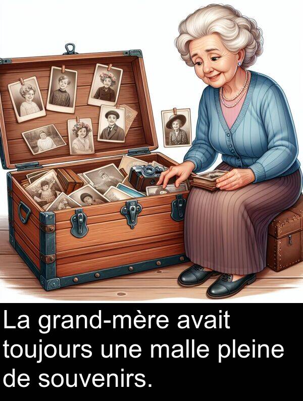 avait: La grand-mère avait toujours une malle pleine de souvenirs.