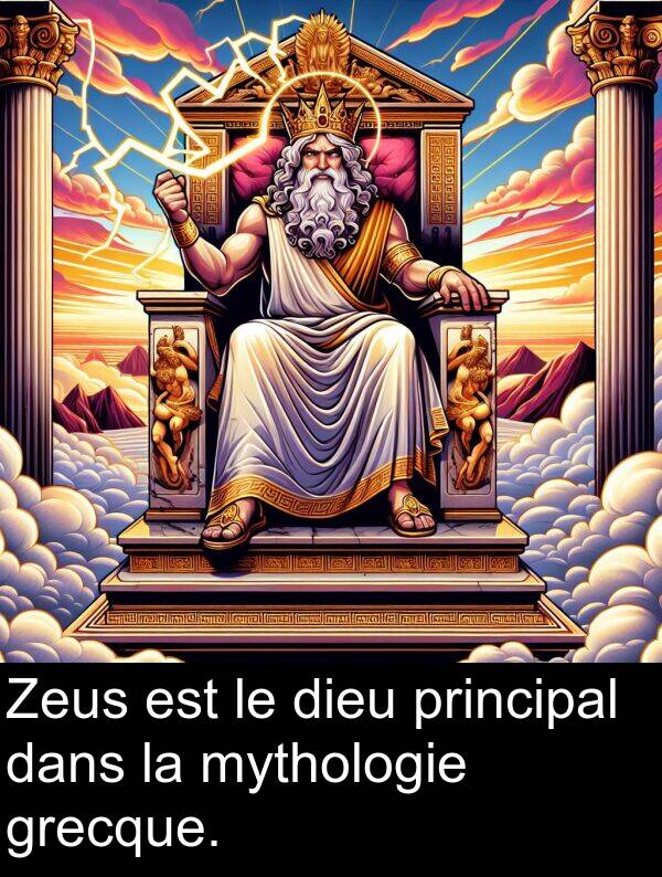 grecque: Zeus est le dieu principal dans la mythologie grecque.