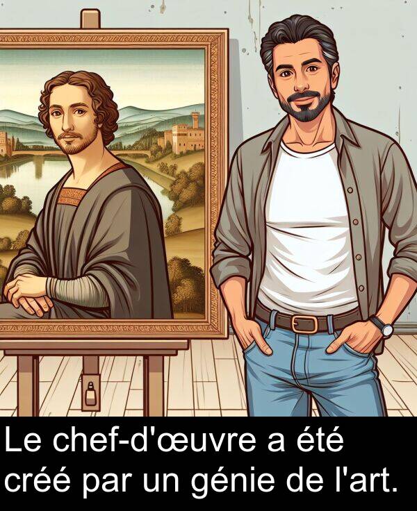 génie: Le chef-d'œuvre a été créé par un génie de l'art.